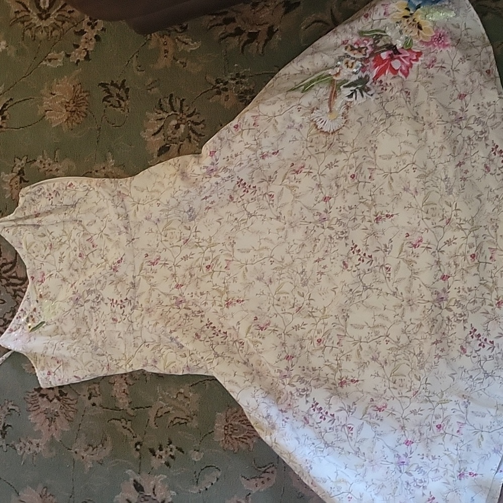 Vintage Anthropologie dress with embroidered details